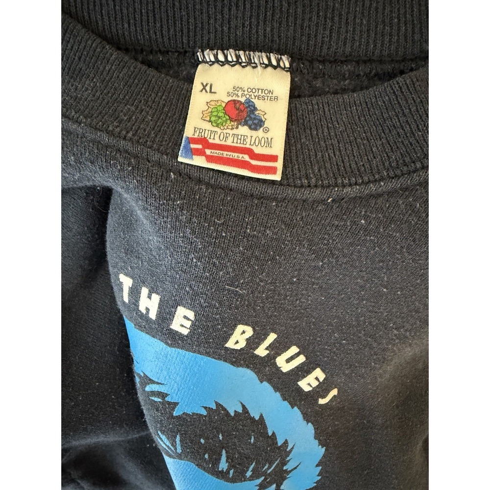 President Bill Clinton Saxophone Sweatshirt XL Black Vintage 1992 Cure For Blues - Picture 2 of 9